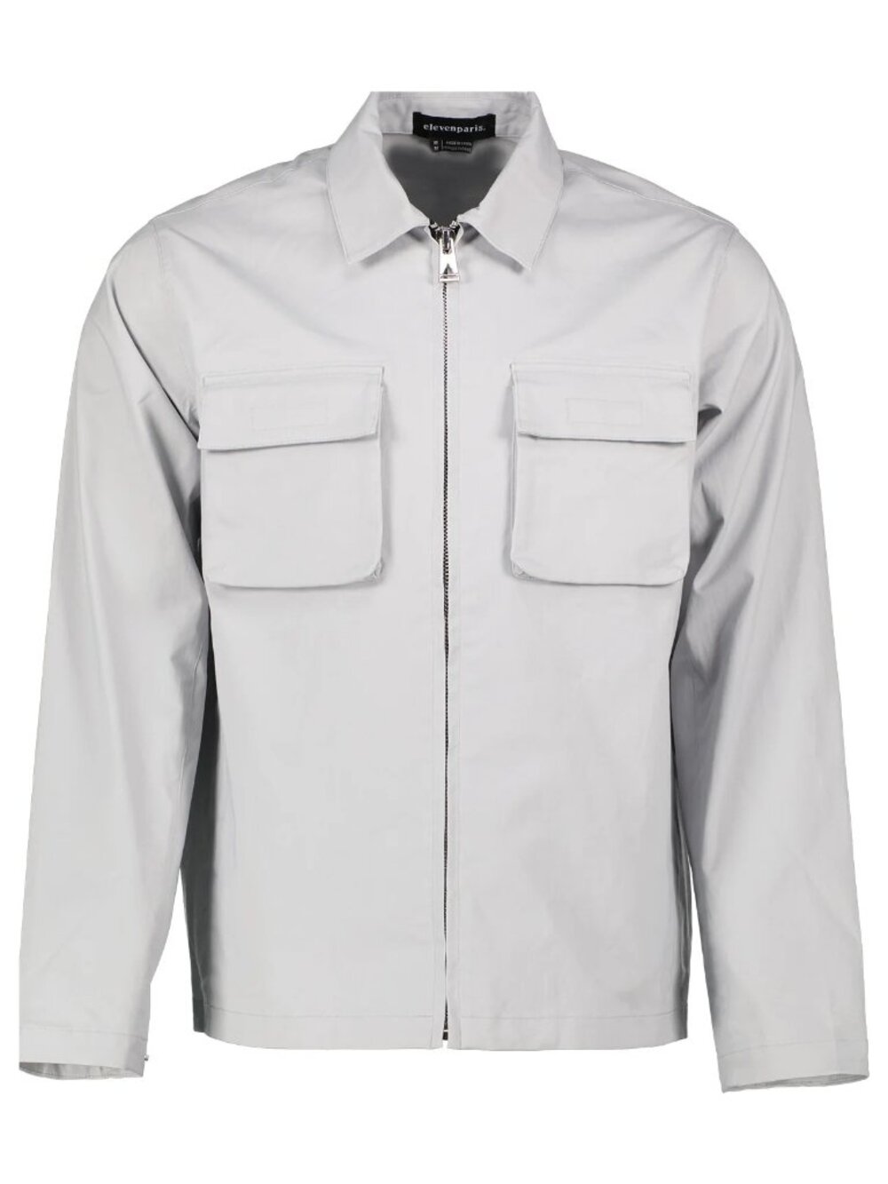 Eleven Paris Light Grey Lightweight Zip Up Jacket With Two Chest Pockets/5325